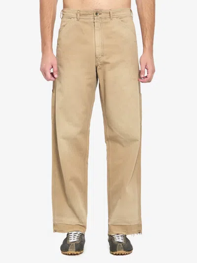 Maison Margiela Cargo Style Trousers Featuring Multiple Pockets In Nude