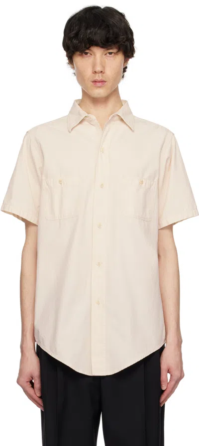Maison Margiela Beige Chambray Shirt In 103 Ecru