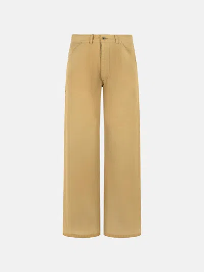 Maison Margiela Beige Cotton Jeans In Neutral