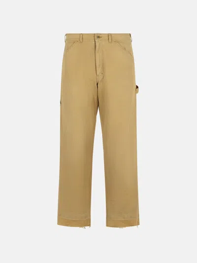 Maison Margiela Beige Cotton Pants In Sand