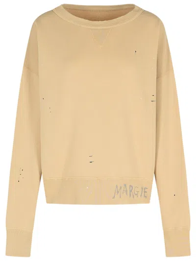 Maison Margiela Beige Cotton Sweatshirt Women