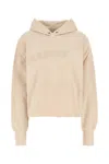 Maison Margiela Beige Embroidered Logo Sweatshirt In Yellow