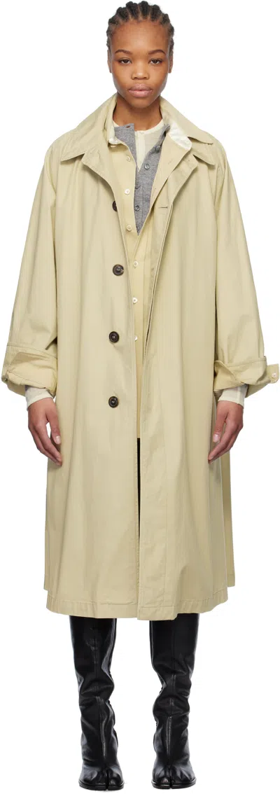 Maison Margiela Beige Layered Trench Coat In 113 Beige