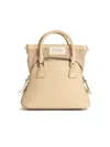 Maison Margiela Beige Leather '5ac' Micro Bag In Multi