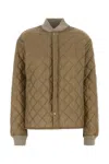 Maison Margiela Beige Nylon Bomber Jacket In Brown