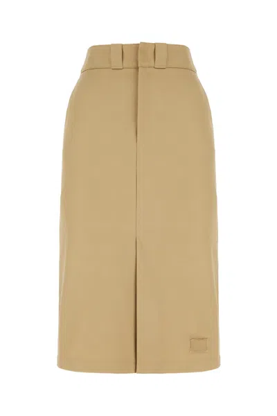 MAISON MARGIELA SKATER CHINO MIDI SKIRT