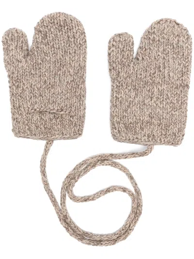 Maison Margiela Beige Shetland Mitten Gloves