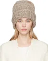 Maison Margiela Beige Shetland Wool Beanie In 001f Beige/light Gre