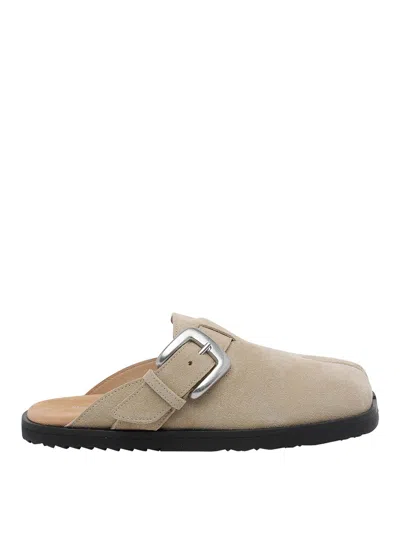 Maison Margiela Beige Tabi Daily Mules In Neutral