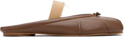 Maison Margiela Beige Tabi Elastic Band Mule Flats
