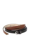 Maison Margiela Adjustable Dual Color Belt 10 Mm In Black