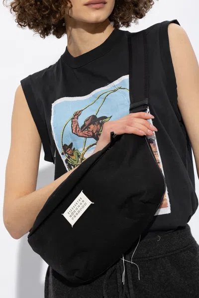 Maison Margiela Belt Bag With Logo In Black