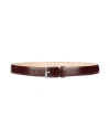 Maison Margiela Belt Burgundy Size 36 Cow Leather In Red