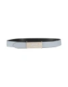 Maison Margiela Belt Light Blue Size 36 Cow Leather, Brass