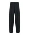 Maison Margiela Linen Blend Trousers Pinstripe Pattern In Black