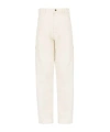 Maison Margiela Men's Cotton Denim Trousers In White