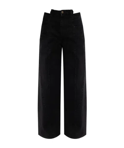 Maison Margiela Cutout-panel Pants In Black