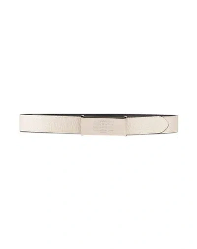 Maison Margiela Belt Off White Size 36 Cow Leather, Brass