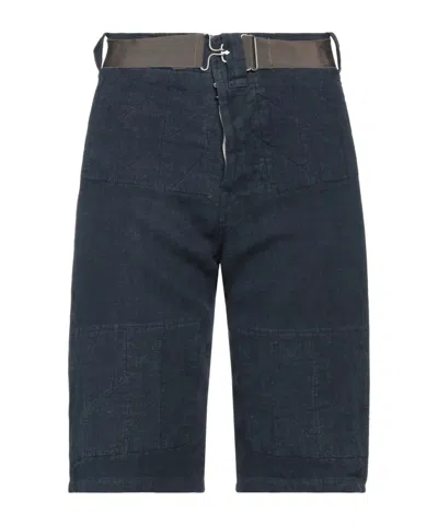 Maison Margiela Belt Shorts In Blue