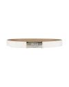 Maison Margiela Belt White Size 36 Cow Leather, Brass