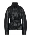 Maison Margiela Womens Black Belted Regular-fit Coated-cotton Jacket In Black