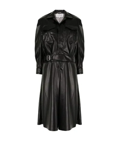 Maison Margiela Belted Mid-length Dress In Black