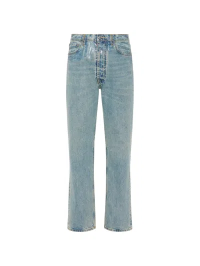Maison Margiela Taped Straight-leg Jeans In Multi
