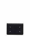 Maison Margiela Bi-fold Four Stitches Card Holder Accessories In Black