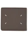 Shop Maison Margiela Bi-fold Four Stitches Wallet In Brown