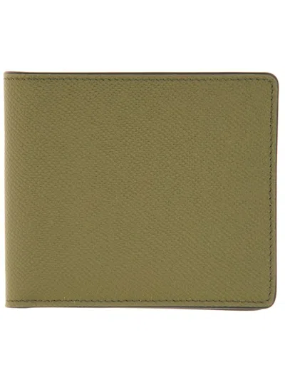 Maison Margiela Bi-fold Four Stitches Wallet In Green