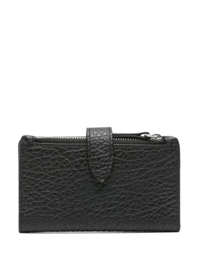 Maison Margiela Bi-fold Leather Wallet In Black
