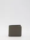 Maison Margiela Men's Black Bi-fold Wallet In Grey