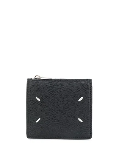 Maison Margiela Bi-fold Zip Wallet In Black