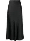 Maison Margiela Long Flared Skirt In Black