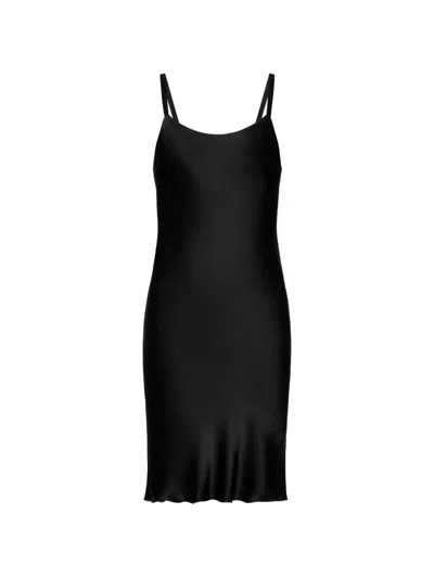 Maison Margiela Bias-cut Slip Mini Dress In Black