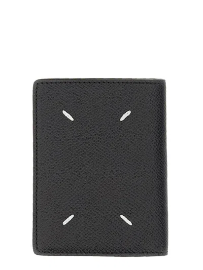 Maison Margiela Bi-fold Leather Wallet - 11cm X 7.5cm X 1cm In Black