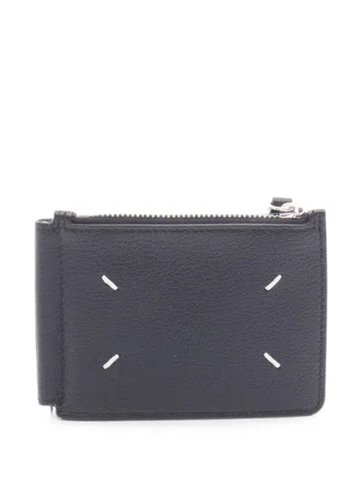 Pre-owned Maison Margiela Bi-fold Leather Wallet In Black