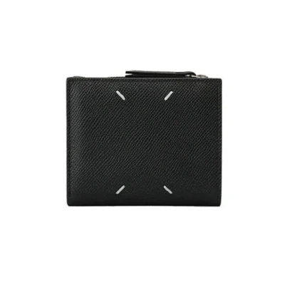 Pre-owned Maison Margiela Bifold Wallet With Coin Purse Wallet Flip Flap Medium Sa1ui0009 In Black