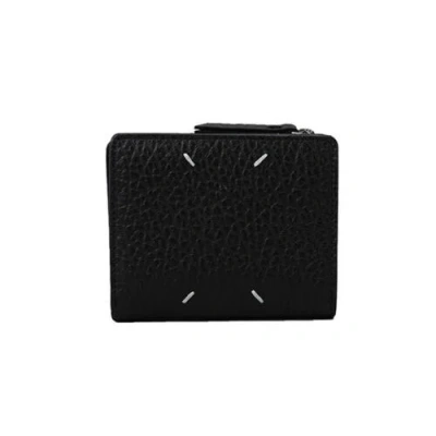 Pre-owned Maison Margiela Bifold Wallet With Coin Purse Wallet Flip Flap Small Sa1ui0023 In Black