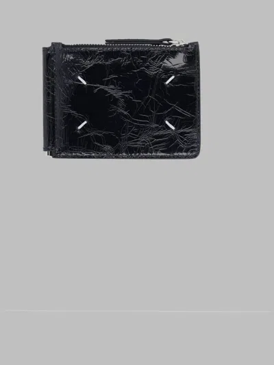 Maison Margiela Bi-fold Zip Wallet In Blue