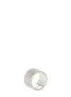 Maison Margiela Ring With Numeric Logo In Metallic