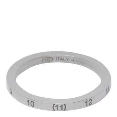 Maison Margiela Numerical Motif Ring In Silver
