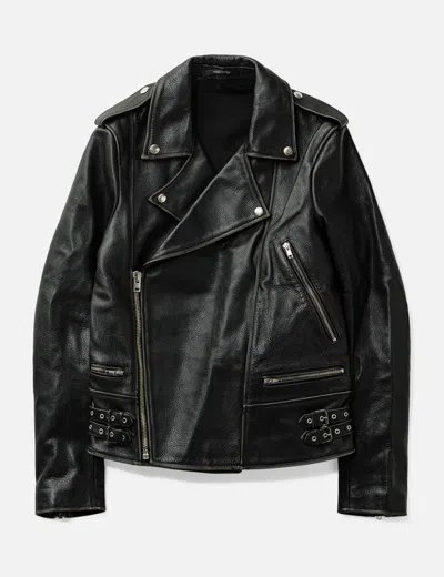 Maison Margiela Biker Leather Jacket In Black