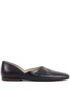Maison Margiela Leather Grecian Slider Slippers Round Toe In Black