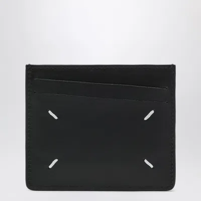 Maison Margiela Stone Island Crew Neck Wool Sweater With Reverse Stitch Details In Black