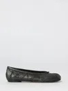 Maison Margiela Split Toe Textured Finish Ballerina Shoes In Black