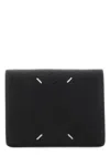 Maison Margiela Black Leather Wallet In Black