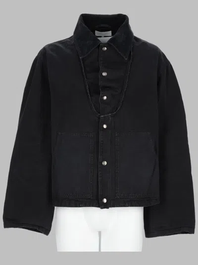 Maison Margiela Jacket Collar Detail Lightweight Long Sleeves In Black