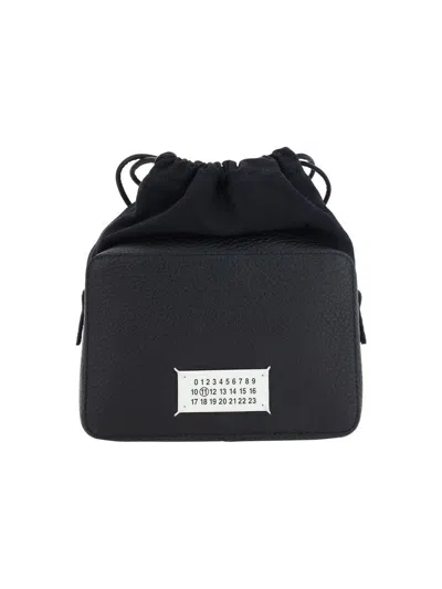 Maison Margiela Black '5ac Camera Medium' Crossbody Bag With Patch Logo