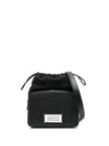 Maison Margiela Black '5ac Camera Medium' Crossbody Bag With Patch Logo In Leather Woman In Multicolor